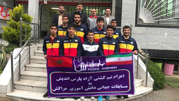 تیم کشتی دانش آموزی لرستان به مسابقات جهانی مراکش اعزام شد