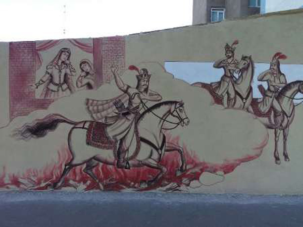 قدم‌های شاهنامه بر دیوارهای شهر تهران