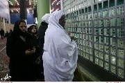 Muslim women pay respects to the founder of the Islamic Revolution