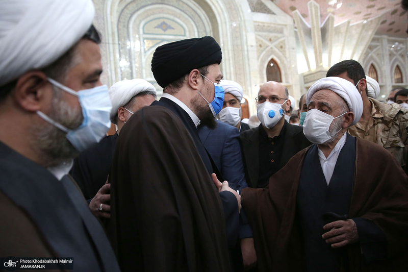 مراسم تشییع و خاکسپاری آیت الله جلالی خمینی(ره) در حرم امام خمینی(س)