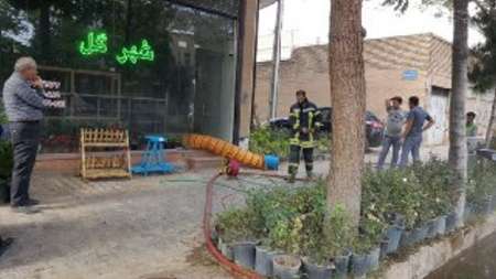 یک گل فروشی در سبزوار در آتش سوخت