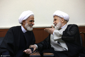دیدار مهدی کروبی با سید حسن خمینی و جمعی از فعالان سیاسی