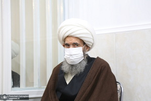 عزاداری شهادت حضرت فاطمه(س) در بیت آیت الله دوستی زنجانی با حضور سید حسن خمینی