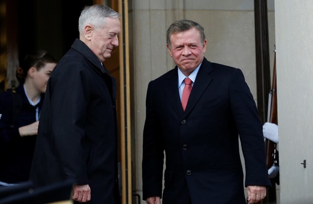 وزیر دفاع آمریکا به دیدار پادشاه اردن رفت