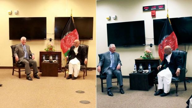 دیدار مخفیانه «اشرف غنی و تیلرسون»؛ دو عکس مرموز

