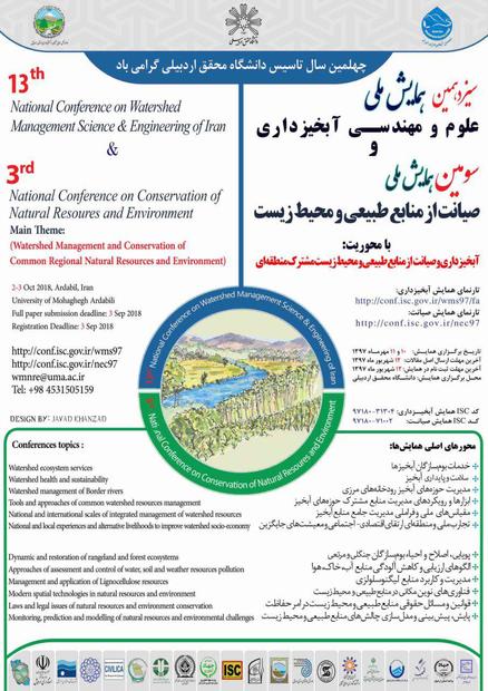 برگزاری سیزدهمین همایش‌های ملی علوم و مهندسی آبخیزداری و صیانت از منابع‌طبیعی در اردبیل