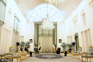 نشست خصوصی رییس جمهوری اسلامی ایران و نخست وزیر عراق