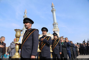 دسته عزاداری خادمان حرم حضرت معصومه ( س) در روز شهادت امام رضا (ع)