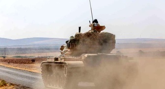 یک دستگاه تانک ارتش ترکیه در «منبج» منهدم شد