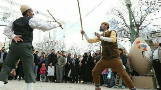اجرای بازی های بومی محلی به مناسبت نوروز در قزوین