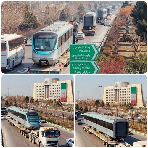 ورود 5 واگن جدید از ناوگان خط 2 قطار شهری به مشهد