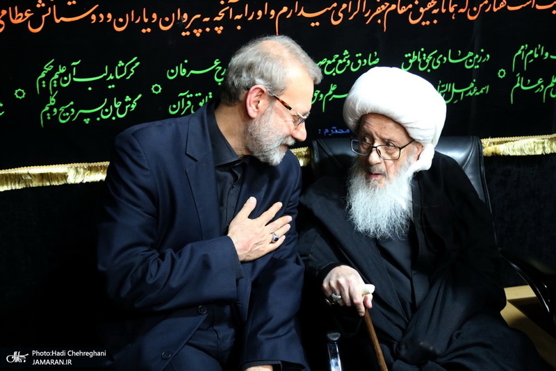 دسته عزای شهادت امام صادق(ع) با حضور آیت الله العظمی وحید خراسانی
