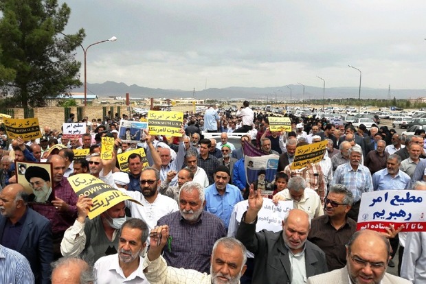 راهپیمایی سمنانی ها در حمایت از بیانیه شورای عالی امنیت ملی