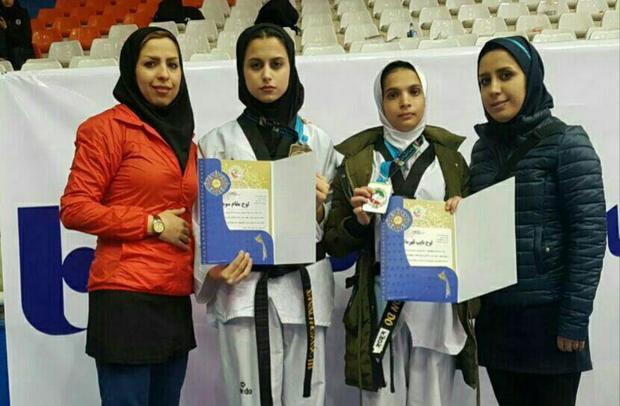 کسب 2 نشان تکواندوکاران قزوینی در مسابقات امیدهای بانوان کشور