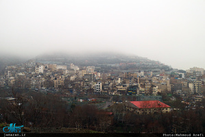 باران و مه صبح امروز تهران 