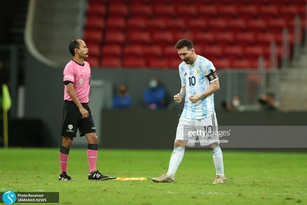 لیونل مسی با پای زخمی برای آرژانتین جنگید+عکس