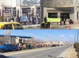 تجمع اعتراضی کارگران فولاد، انبار نفت، تراکتورداران و اهالی کوی کهرم در ارومیه   عکس