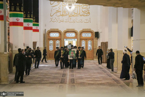 مراسم تشییع و خاکسپاری شهید امیر موسوی در قم