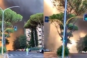 آتش سوزی بزرگ در پایتخت ایتالیا + عکس و فیلم