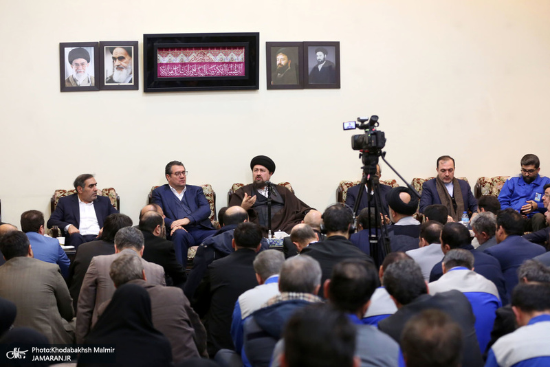 دیدار وزیر ، معاونان و کارکنان وزارت صمت با سید حسن خمینی