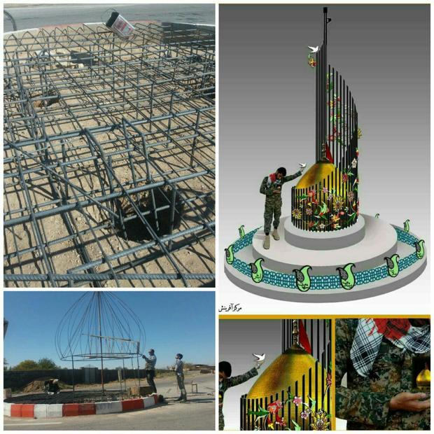 ساخت تندیس شهید حججی در شاهرود به دست سازنده نازک ترین خشت جهان