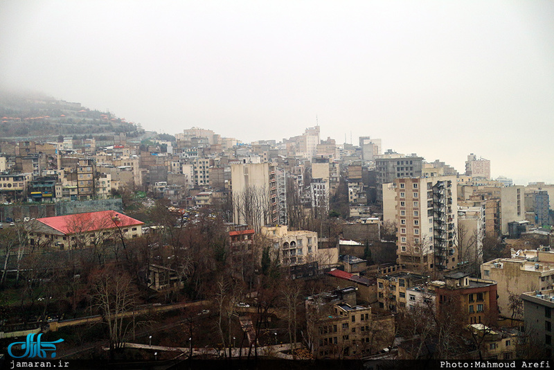 باران و مه صبح امروز تهران 