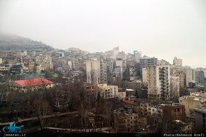 باران و مه صبح امروز تهران 