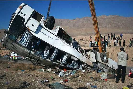 اسامی ۵ نفر از جانباختگان سانحه واژگونی اتوبوس کرمان - تهران
