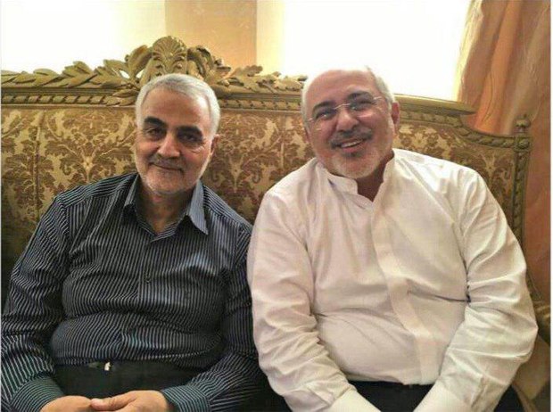 دیدار محمدجواد ظریف و سردارسلیمانی پس از ادعای عضو جبهه پایداری+عکس