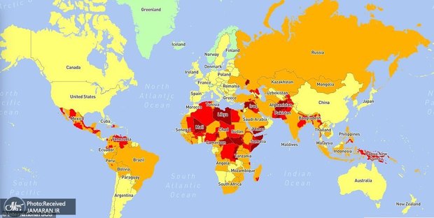 انتشار لیست خطرناکترین مناطق جهان