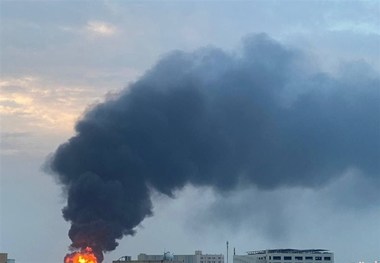 حمله به پالایشگاهی در بحرین و وقوع آتش سوزی در آن