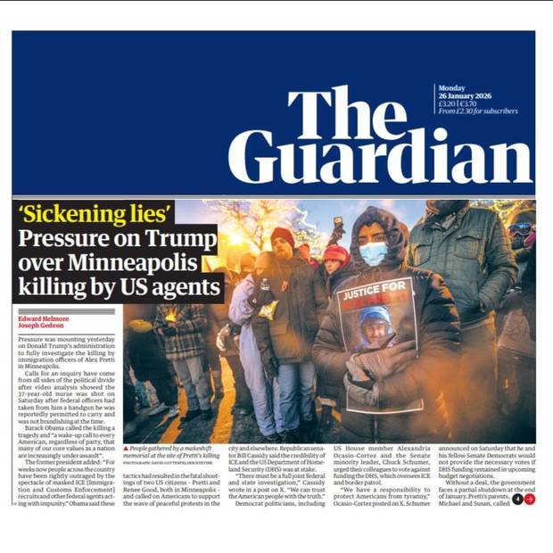 روایت گاردین از «دروغ‌های تهوع‌آور» ترامپ درباره قتل پرستار آمریکایی توسط مأموران + عکس