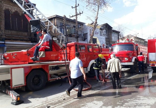 بازار زرگرهای کرمانشاه دچار آتش‌سوزی شد