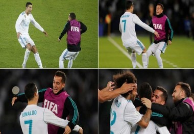 چرا رونالدو شادی گلش را با واسکز شریک شد؟ + عکس
