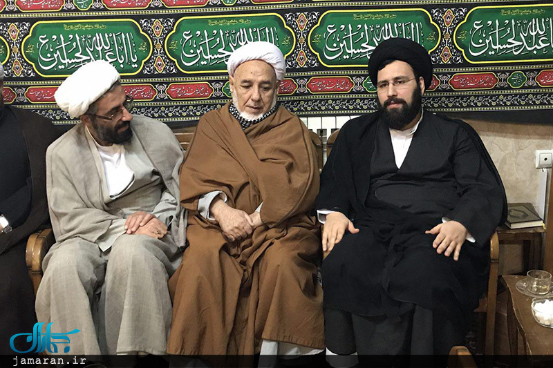عیادت سید علی خمینی از آیت الله تاکندی و حضور در بیت آیت الله باریک بین(ره)