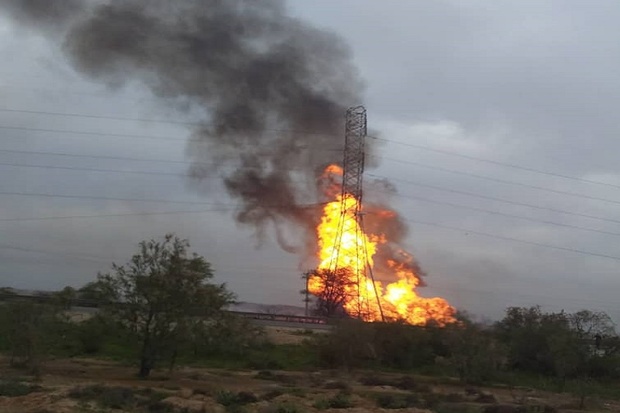 انفجار لوله گاز در منطقه برومی اهواز