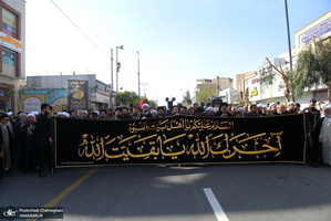 دسته عزاداری شهادت امام عسکری(ع) با حضور آیت العظمی وحید خراسانی