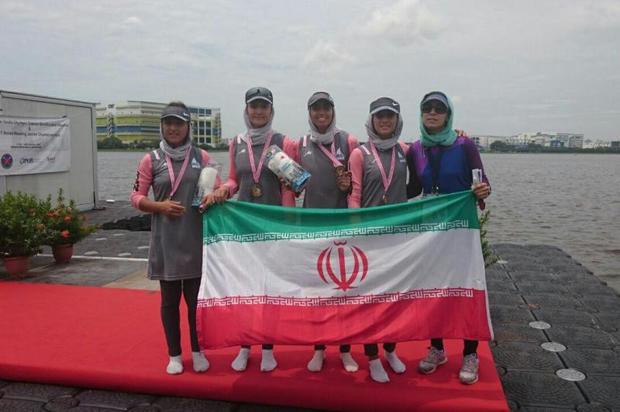 بانوی قایقرانی همدان به دومین مدال آسیایی دست یافت
