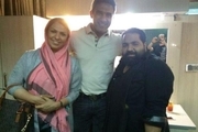 خواننده مشهور پاپ در کنار احمدرضا عابدزاده و همسرش+عکس