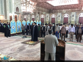 اقامه نماز شب عید سعید مبعث توسط حجت الاسلام والمسلمین سیدعلی خمینی در حرم امام راحل(س)‎