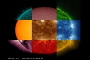 انتشار یک پازل ۹ رنگ از خورشید توسط ناسا+ تصاویر
