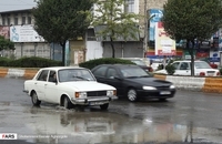 بارش شدید باران در ساری + تصاویر
