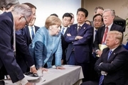 نگاه ترامپ و مرکل به یکدیگر در یک جلسه مهم! + عکس