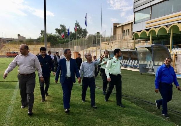 نمایندگان سازمان لیگ و استانداری از ورزشگاه مسجدسلیمان بازدید کردند