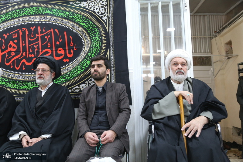 عزاداری شهادت حضرت فاطمه(س) در بیت آیت الله دوستی زنجانی با حضور سید حسن خمینی