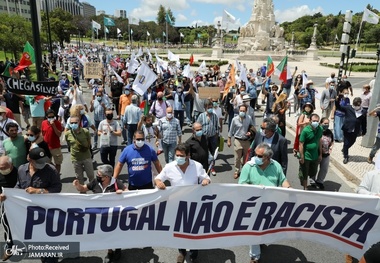 اعتراض به تبعیض نژادی در خیابان های لیسبون
