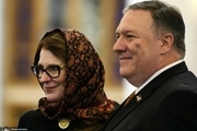 روسری همسر پمپئو با طرح ایرانی! + عکس