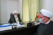 دیدار مدیر موسسه تنظیم و نشر آثار امام خمینی (س) دفتر نمایندگی قم با آیات مقتدایی و محمدی یزدی