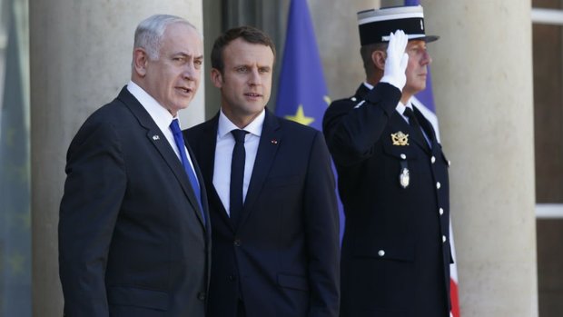 گفت‌وگوی نخست‌وزیر رژیم‌صهیونیستی و رییس‌جمهور فرانسه در مورد ایران و لبنان