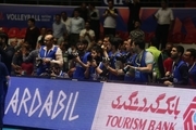 درگیری در پایان بازی ایران و پرتغال در اردبیل + عکس